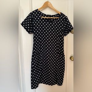 Polka dot dress, black and white, custom made